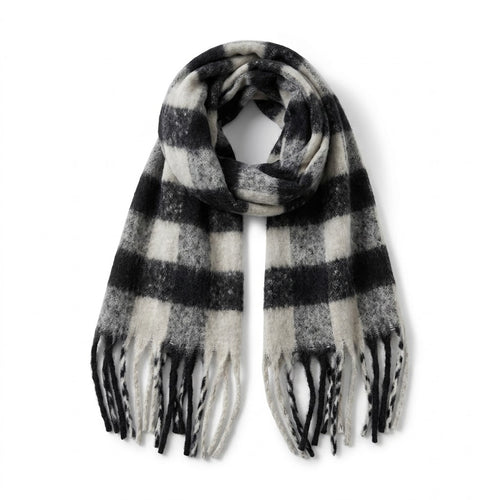 Classic Plaid Tassel Winter Scarf
