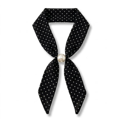 Vintage Pearl Polka Scarf